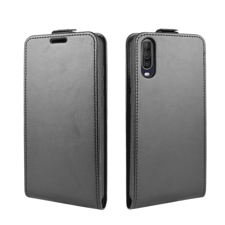 Per Wiko view 4/4 lite R64 Texture Custodia protettiva in pelle a vibrazione verticale singola con slot per schede e cornice per foto, For Wiko view 4/ 4 lite