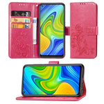 Lucky Clover Custodia in pelle con motivo a fiori pressati con supporto e fessure per carte, portafoglio e cinturino da polso, For Huawei P Smart 2020, For Huawei Y5P 2020 & Honor 9S, For Xiaomi Mi 10 Lite 5G, Fo Redmi 10X / Note 9, For LG K41S        ...
