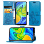 Lucky Clover Custodia in pelle con motivo a fiori pressati con supporto e fessure per carte, portafoglio e cinturino da polso, For Huawei P Smart 2020, For Huawei Y5P 2020 & Honor 9S, For Xiaomi Mi 10 Lite 5G, Fo Redmi 10X / Note 9, For LG K41S        ...