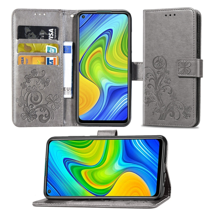 Lucky Clover Custodia in pelle con motivo a fiori pressati con supporto e fessure per carte, portafoglio e cinturino da polso, For Huawei P Smart 2020, For Huawei Y5P 2020 & Honor 9S, For Xiaomi Mi 10 Lite 5G, Fo Redmi 10X / Note 9, For LG K41S        ...