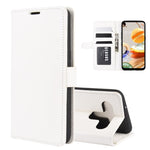 Per LG K61 R64 Texture Custodia protettiva a vibrazione orizzontale singola con supporto e slot per schede e portafoglio e cornice per foto, For LG K61