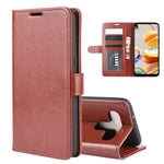 Per LG K61 R64 Texture Custodia protettiva a vibrazione orizzontale singola con supporto e slot per schede e portafoglio e cornice per foto, For LG K61