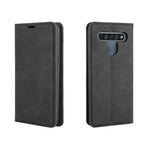 Per LG K61 Custodia in pelle con ventosa magnetica per affari retro-pelle con supporto, slot per schede e portafoglio, For LG K61