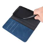Per LG K61 Custodia in pelle con ventosa magnetica per affari retro-pelle con supporto, slot per schede e portafoglio, For LG K61
