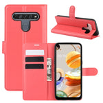 Per LG K61 Litchi Texture Custodia protettiva a vibrazione orizzontale con supporto, slot per schede e portafoglio, For LG K61