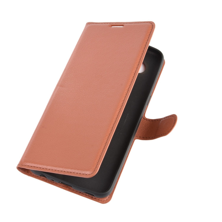 Per LG K61 Litchi Texture Custodia protettiva a vibrazione orizzontale con supporto, slot per schede e portafoglio, For LG K61