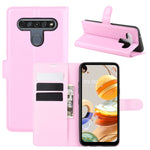 Per LG K61 Litchi Texture Custodia protettiva a vibrazione orizzontale con supporto, slot per schede e portafoglio, For LG K61