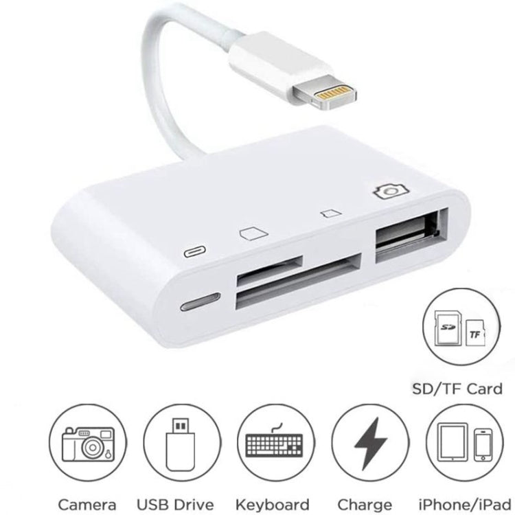 Adattatore 4 in 1 con porta 8 pin per iPhone iOS