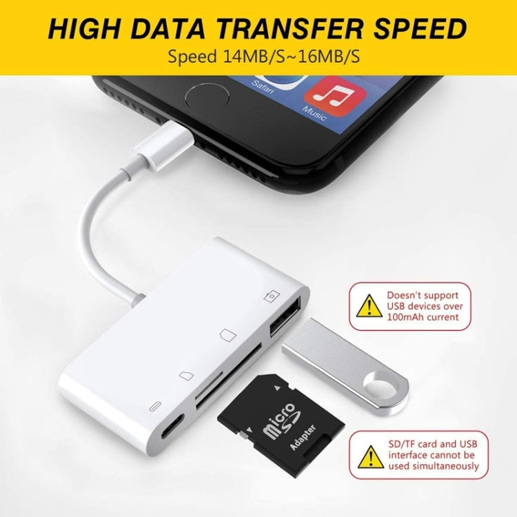 Adattatore 4 in 1 con porta 8 pin per iPhone iOS