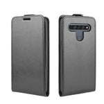 Per LG K61 R64 Texture Custodia protettiva in pelle a vibrazione verticale singola con slot per schede e cornice per foto, For LG K61