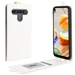 Per LG K61 R64 Texture Custodia protettiva in pelle a vibrazione verticale singola con slot per schede e cornice per foto, For LG K61