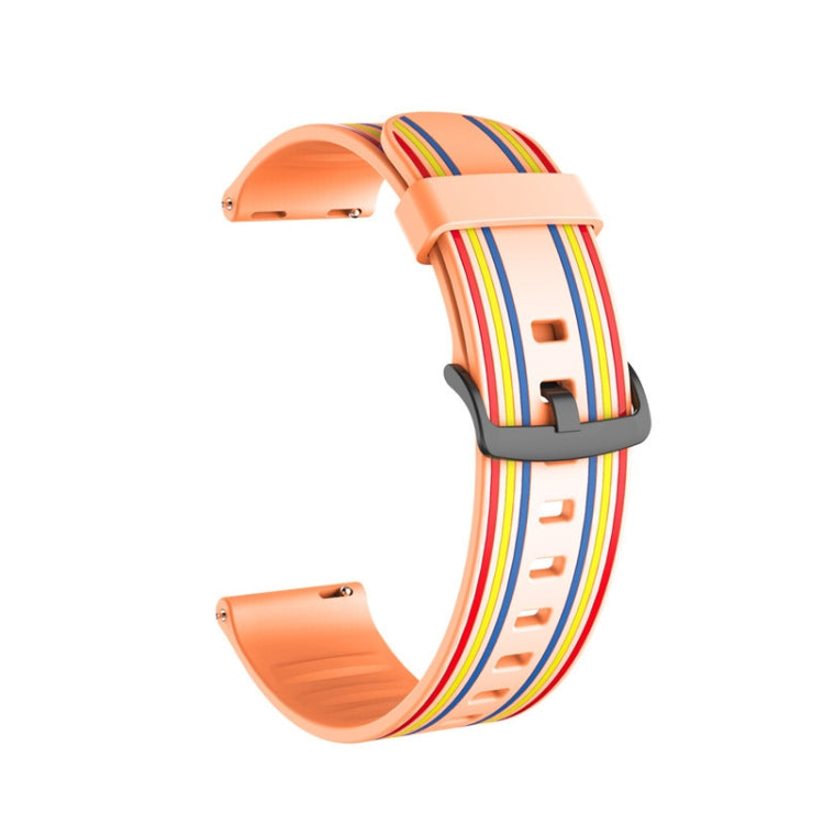 22 mm per cinturino in silicone a strisce Huawei Watch GT2e / GT / GT2 46 mm