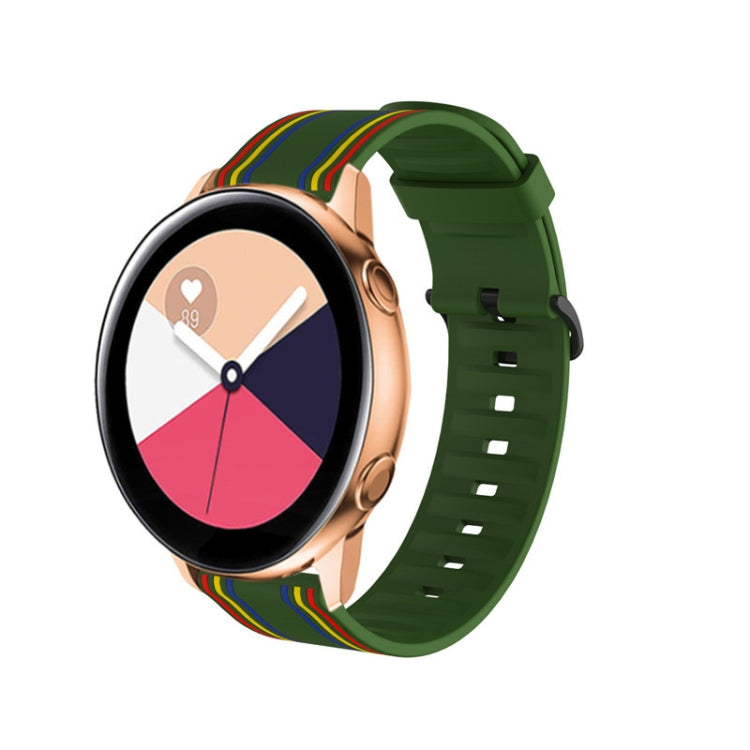 20mm Per Huami Amazfit GTS / Samsung Galaxy Watch Active 2 / Huawei Watch GT2 Cinturino in silicone a strisce 42MM