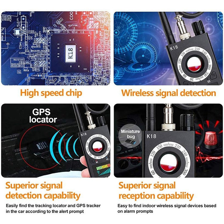 Rilevatore GPS e dispositivi di ascolto ZS-K18 con US Plug