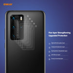 Hat-Prince ENKAY 0.2mm 9H 2.15D Obiettivo per fotocamera posteriore con bordo arrotondato Pellicola in vetro temperato, For Huawei P40 Pro, For Huawei P40, For Samsung Galaxy S20, For Samsung Galaxy S20+, For Samsung Galaxy S20 Ultra, For OnePlus 8 Pro...