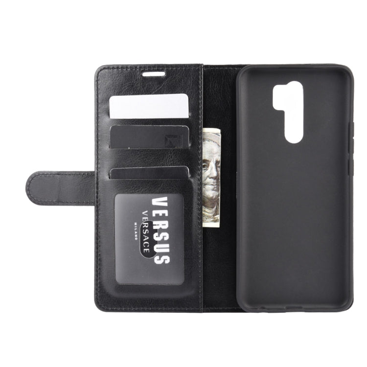 Per Xiaomi Redmi 9 R64 Texture Custodia protettiva a vibrazione orizzontale singola con supporto e slot per schede e portafoglio e cornice per foto, For Xiaomi Redmi 9