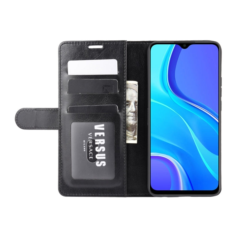 Per Xiaomi Redmi 9 R64 Texture Custodia protettiva a vibrazione orizzontale singola con supporto e slot per schede e portafoglio e cornice per foto, For Xiaomi Redmi 9