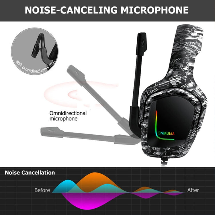Cuffie gaming ONIKUMA K20 con microfono e luce RGB