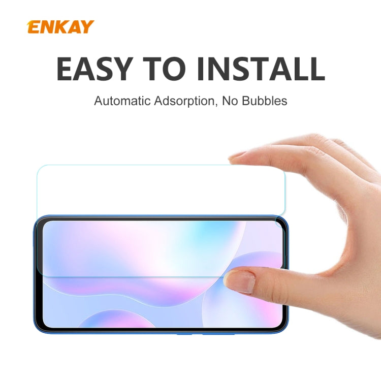 2 PZ ENKAY Hat-Prince 0.26mm 9H 2.5D Pellicola in vetro temperato con bordo curvo, For Xiaomi Mi 10 Lite /Redmi 10X 5G, For Redmi 10X 4G / Redmi Note 9, For Redmi Note 9S / Note 9 Pro, For Huawei P40, For Huawei P40 Lite, For Huawei Y5p, For Huawei Y6p...
