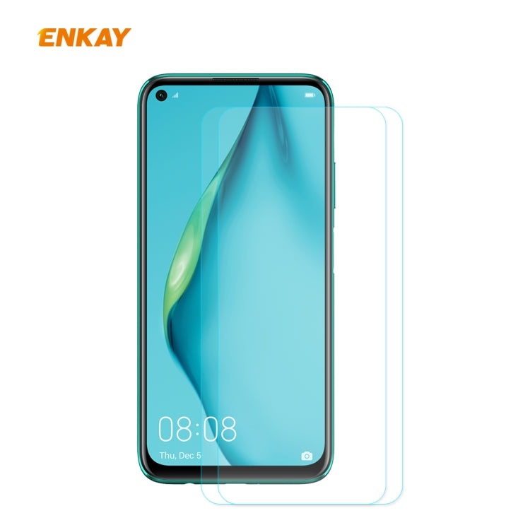 2 PZ ENKAY Hat-Prince 0.26mm 9H 2.5D Pellicola in vetro temperato con bordo curvo, For Xiaomi Mi 10 Lite /Redmi 10X 5G, For Redmi 10X 4G / Redmi Note 9, For Redmi Note 9S / Note 9 Pro, For Huawei P40, For Huawei P40 Lite, For Huawei Y5p, For Huawei Y6p...