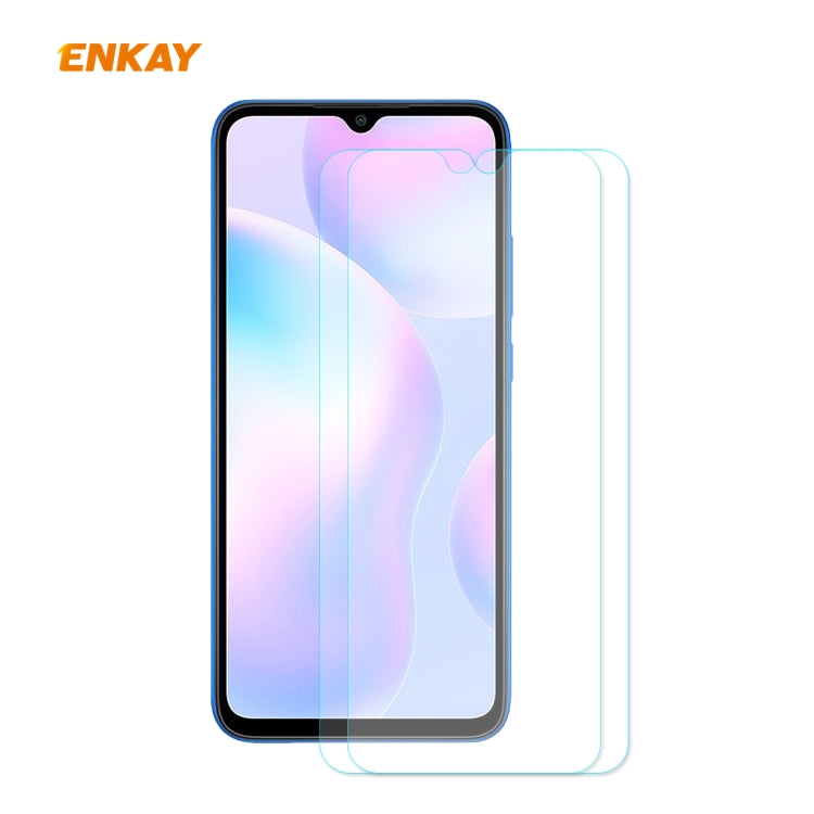 2 PZ ENKAY Hat-Prince 0.26mm 9H 2.5D Pellicola in vetro temperato con bordo curvo, For Xiaomi Mi 10 Lite /Redmi 10X 5G, For Redmi 10X 4G / Redmi Note 9, For Redmi Note 9S / Note 9 Pro, For Huawei P40, For Huawei P40 Lite, For Huawei Y5p, For Huawei Y6p...