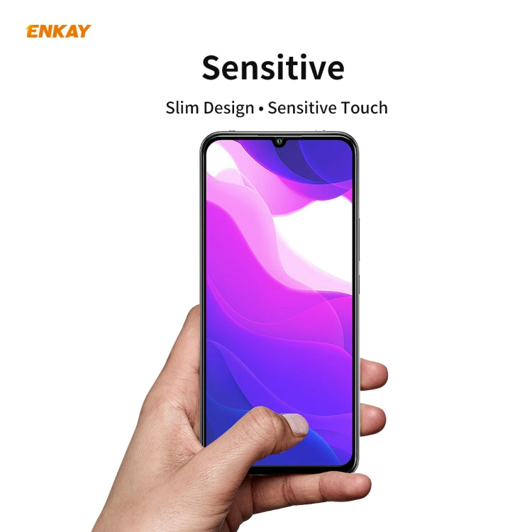 5 PZ ENKAY Hat-Prince Full Glue 0.26mm 9H 2.5D Pellicola a copertura totale in vetro temperato, For Xiaomi Mi 10 Lite /Redmi 10X 5G, For Redmi 10X 4G / Redmi Note 9, For Redmi Note 9S / Note 9 Pro, For Huawei P40, For Huawei P40 Lite, For Huawei Y5p   ...