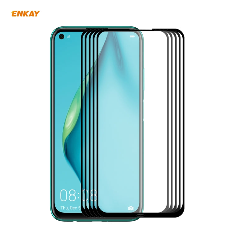 5 PZ ENKAY Hat-Prince Full Glue 0.26mm 9H 2.5D Pellicola a copertura totale in vetro temperato, For Xiaomi Mi 10 Lite /Redmi 10X 5G, For Redmi 10X 4G / Redmi Note 9, For Redmi Note 9S / Note 9 Pro, For Huawei P40, For Huawei P40 Lite, For Huawei Y5p   ...