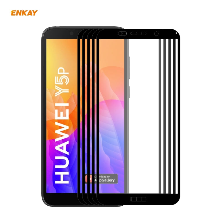 5 PZ ENKAY Hat-Prince Full Glue 0.26mm 9H 2.5D Pellicola a copertura totale in vetro temperato, For Xiaomi Mi 10 Lite /Redmi 10X 5G, For Redmi 10X 4G / Redmi Note 9, For Redmi Note 9S / Note 9 Pro, For Huawei P40, For Huawei P40 Lite, For Huawei Y5p   ...