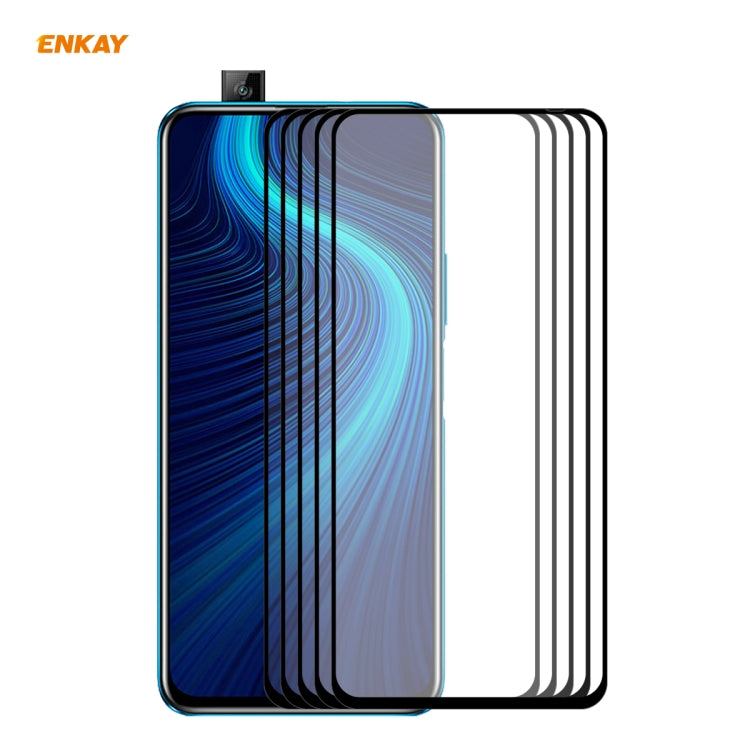 5 PZ ENKAY Hat-Prince Full Glue 0.26mm 9H 2.5D Pellicola a copertura totale in vetro temperato, For Xiaomi Mi 10 Lite /Redmi 10X 5G, For Redmi 10X 4G / Redmi Note 9, For Redmi Note 9S / Note 9 Pro, For Huawei P40, For Huawei P40 Lite, For Huawei Y5p   ...