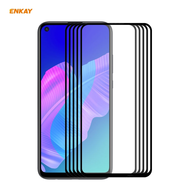 5 PZ ENKAY Hat-Prince Full Glue 0.26mm 9H 2.5D Pellicola a copertura totale in vetro temperato, For Xiaomi Mi 10 Lite /Redmi 10X 5G, For Redmi 10X 4G / Redmi Note 9, For Redmi Note 9S / Note 9 Pro, For Huawei P40, For Huawei P40 Lite, For Huawei Y5p   ...