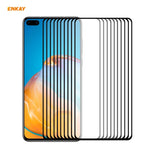 10 PZ ENKAY Hat-Prince Full Glue 0.26mm 9H 2.5D Pellicola a copertura totale in vetro temperato, For Huawei P40, For Huawei P40 Lite, For Huawei Y5p, For Huawei Y6p, For Huawei Honor X10 5G, For Huawei P40 Lite E, For Redmi 10X 4G / Redmi Note 9(10pcs)...