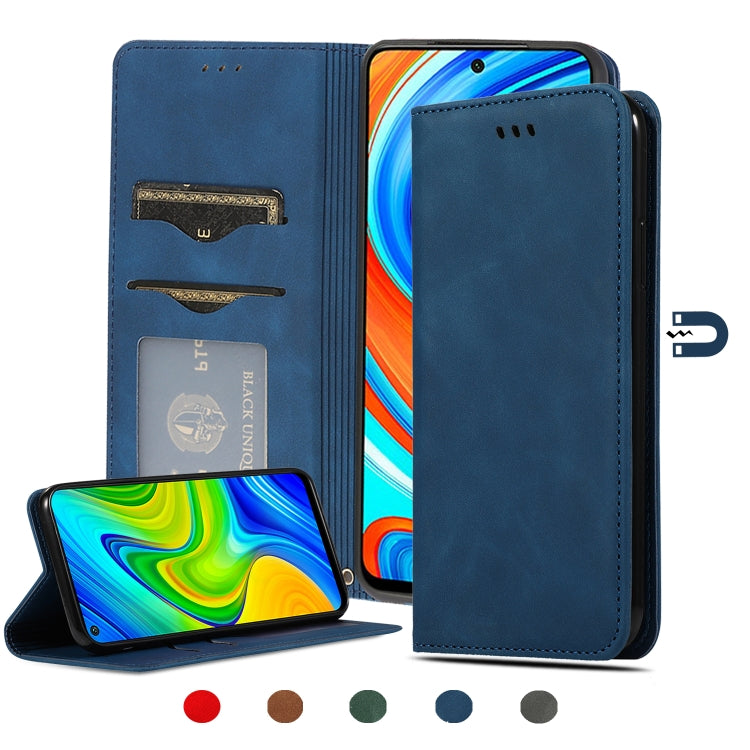 Custodia in pelle a vibrazione orizzontale magnetica per affari Retro Skin Feel, For Xiaomi Poco M2 Pro, For Xiaomi Mi CC9 Pro / Note 10