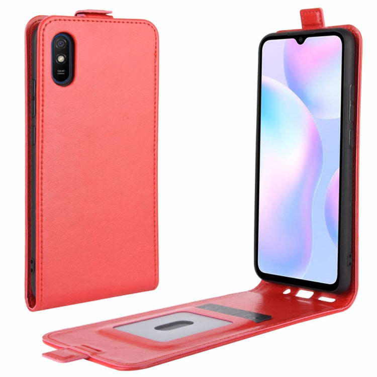 Per Xiaomi Redmi 9A R64 Texture Custodia protettiva in pelle a vibrazione verticale singola con slot per schede e cornice per foto, For Redmi 9A