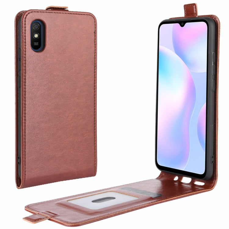 Per Xiaomi Redmi 9A R64 Texture Custodia protettiva in pelle a vibrazione verticale singola con slot per schede e cornice per foto, For Redmi 9A