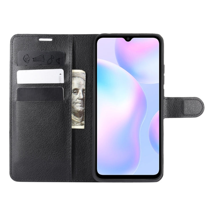 Per Xiaomi Redmi 9A Litchi Texture Custodia protettiva a vibrazione orizzontale con supporto, slot per schede e portafoglio, For Redmi 9A, For Xiaomi Redmi 9A