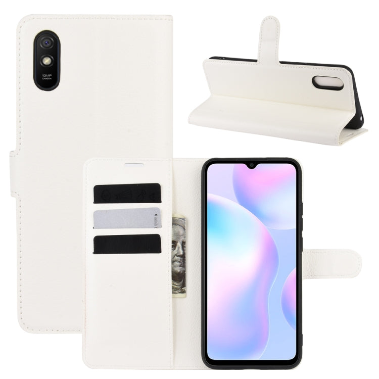 Per Xiaomi Redmi 9A Litchi Texture Custodia protettiva a vibrazione orizzontale con supporto, slot per schede e portafoglio, For Redmi 9A, For Xiaomi Redmi 9A