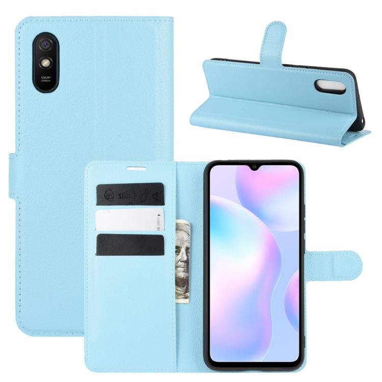 Per Xiaomi Redmi 9A Litchi Texture Custodia protettiva a vibrazione orizzontale con supporto, slot per schede e portafoglio, For Redmi 9A, For Xiaomi Redmi 9A