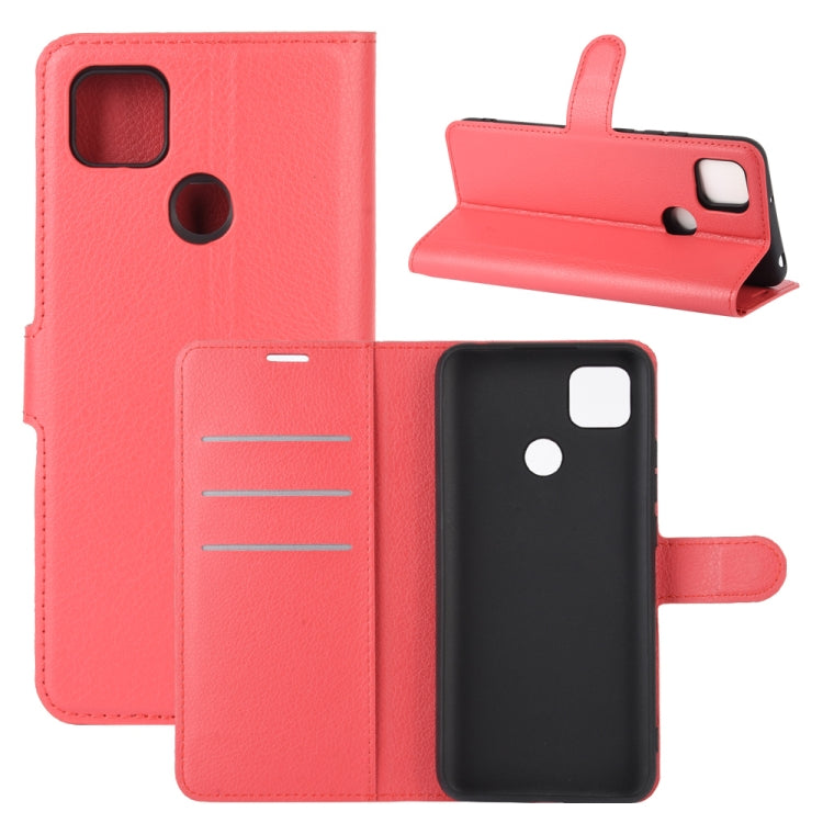 Per Xiaomi Redmi 9C Litchi Texture Custodia protettiva a vibrazione orizzontale con supporto, slot per schede e portafoglio, For Redmi 9C, For Xiaomi Redmi 9C