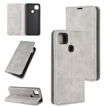 Per Xiaomi Redmi 9C Custodia in pelle con ventosa magnetica per affari retro-pelle con supporto, slot per schede e portafoglio, For Redmi 9C