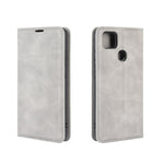 Per Xiaomi Redmi 9C Custodia in pelle con ventosa magnetica per affari retro-pelle con supporto, slot per schede e portafoglio, For Redmi 9C