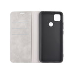 Per Xiaomi Redmi 9C Custodia in pelle con ventosa magnetica per affari retro-pelle con supporto, slot per schede e portafoglio, For Redmi 9C