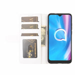 Per Alcatel 1SE 2020 R64 Texture Custodia protettiva a vibrazione orizzontale singola con supporto e slot per schede e portafoglio e cornice per foto, For Alcatel 1SE 2020