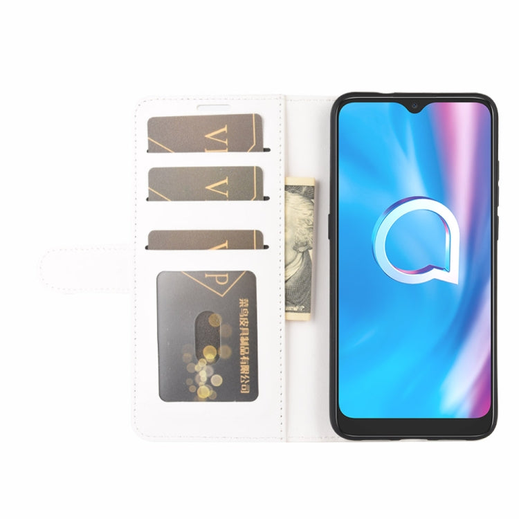 Per Alcatel 1SE 2020 R64 Texture Custodia protettiva a vibrazione orizzontale singola con supporto e slot per schede e portafoglio e cornice per foto, For Alcatel 1SE 2020