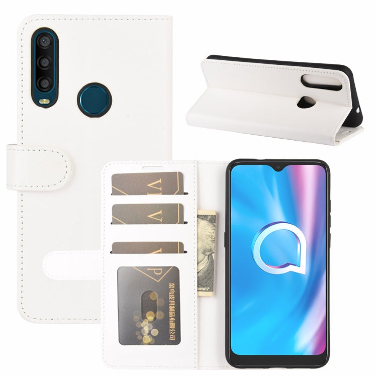 Per Alcatel 1SE 2020 R64 Texture Custodia protettiva a vibrazione orizzontale singola con supporto e slot per schede e portafoglio e cornice per foto, For Alcatel 1SE 2020
