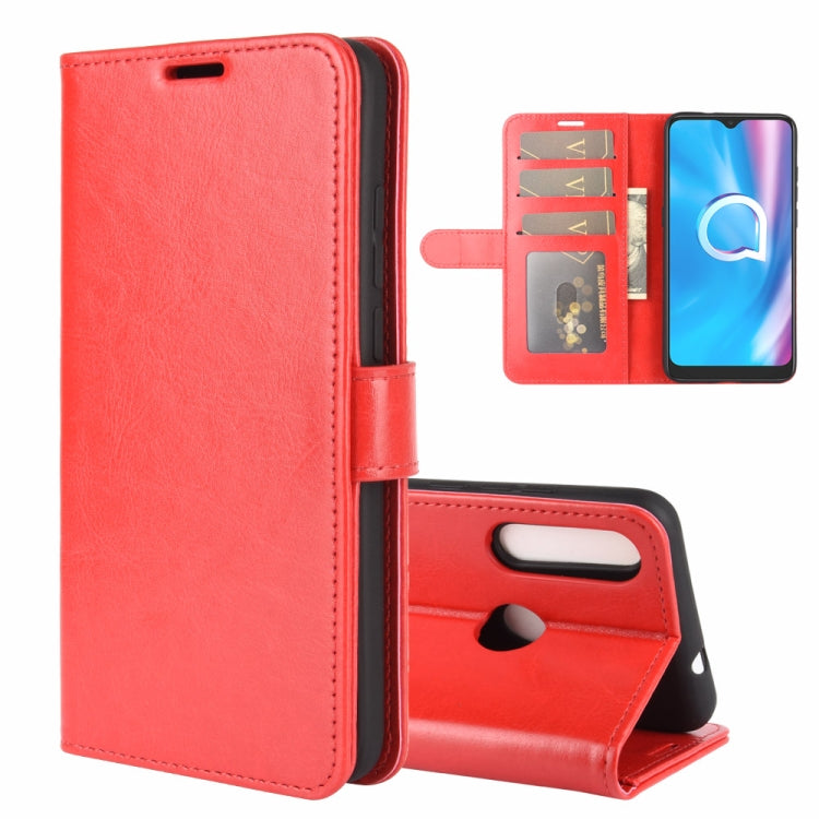 Per Alcatel 1SE 2020 R64 Texture Custodia protettiva a vibrazione orizzontale singola con supporto e slot per schede e portafoglio e cornice per foto, For Alcatel 1SE 2020