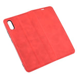 Per Xiaomi Redmi 9A Custodia in pelle con ventosa magnetica per affari con pelle retrò con supporto, slot per schede e portafoglio, For Redmi 9A
