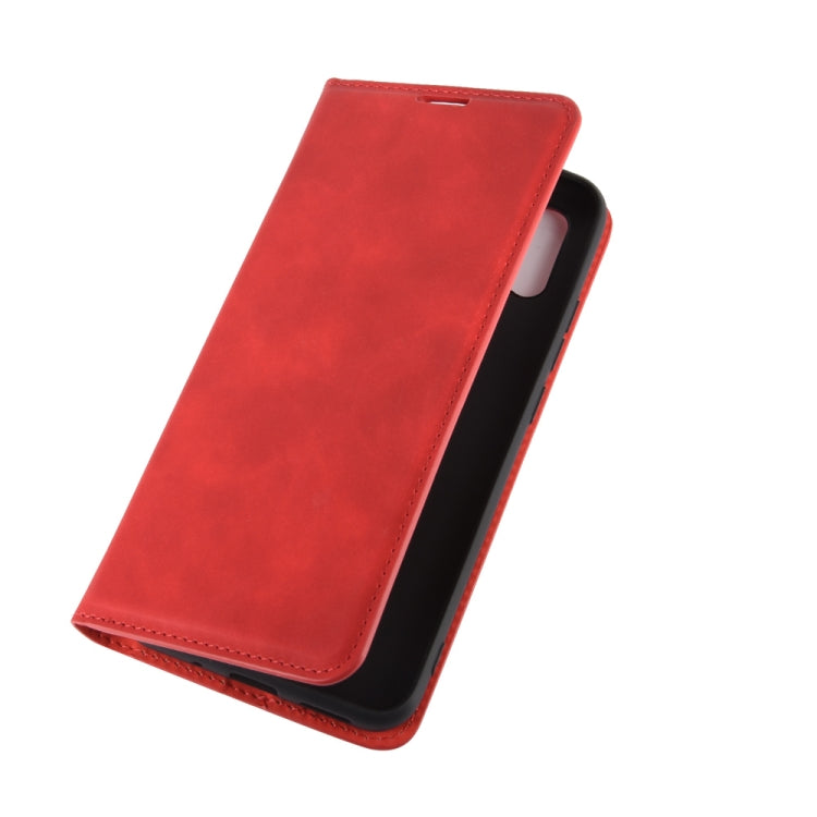 Per Xiaomi Redmi 9A Custodia in pelle con ventosa magnetica per affari con pelle retrò con supporto, slot per schede e portafoglio, For Redmi 9A