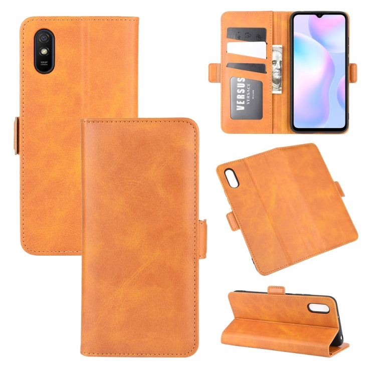 Per Xiaomi Redmi 9A Custodia in pelle a vibrazione orizzontale con fibbia magnetica a doppio lato con supporto e slot per schede e portafoglio, For Redmi 9A, For Xiaomi Redmi 9A