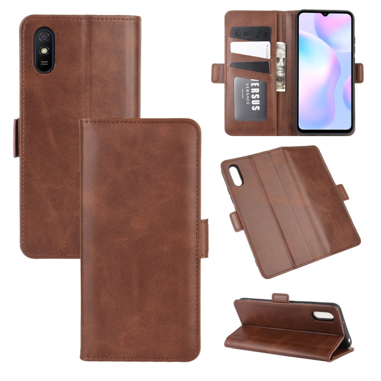 Per Xiaomi Redmi 9A Custodia in pelle a vibrazione orizzontale con fibbia magnetica a doppio lato con supporto e slot per schede e portafoglio, For Redmi 9A, For Xiaomi Redmi 9A