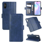 Per Xiaomi Redmi 9A Custodia in pelle a vibrazione orizzontale con fibbia magnetica a doppio lato con supporto e slot per schede e portafoglio, For Redmi 9A, For Xiaomi Redmi 9A